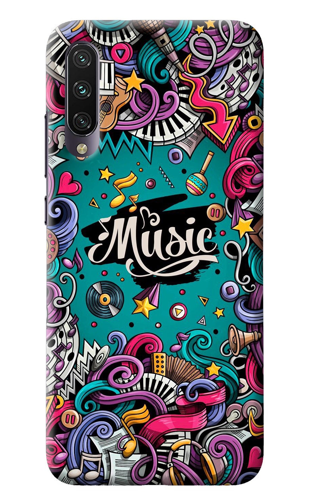 Music Graffiti Mi A3 Back Cover