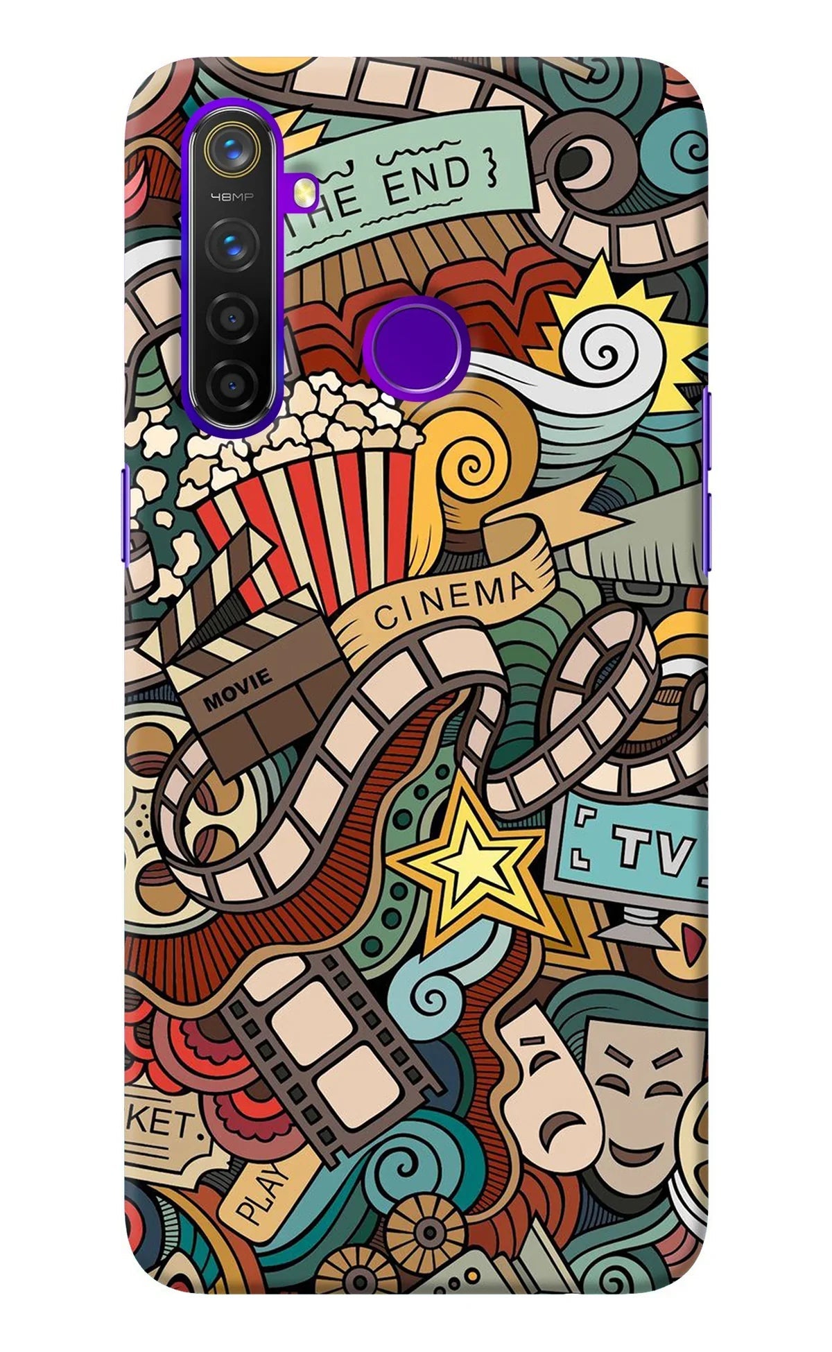 Cinema Abstract Realme 5 Pro Back Cover