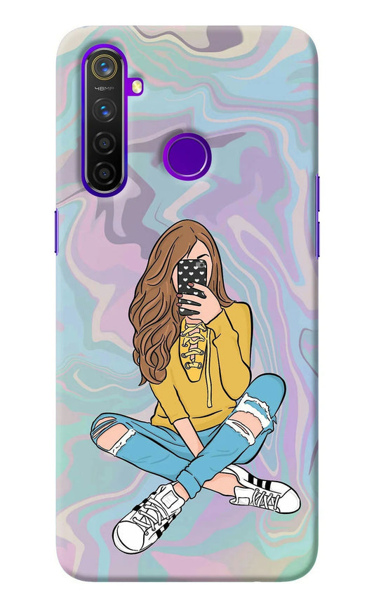 Selfie Girl Realme 5 Pro Back Cover