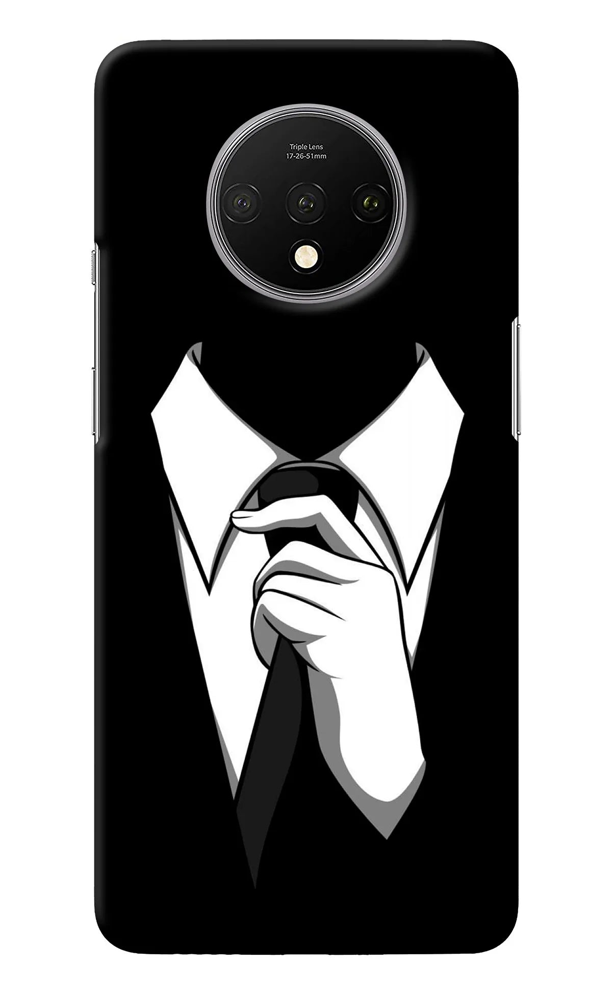 Black Tie Oneplus 7T Back Cover