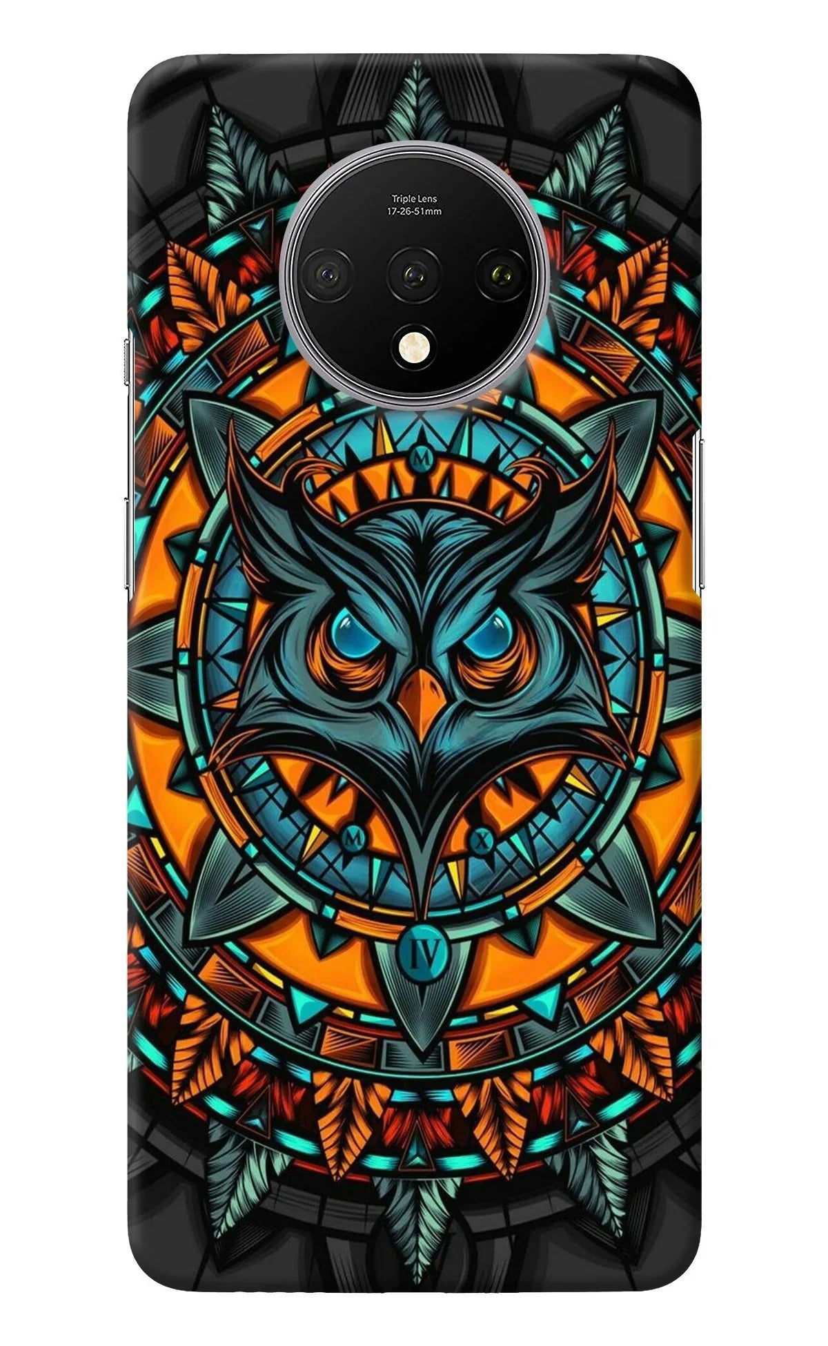 Angry Owl Art Oneplus 7T Back Cover