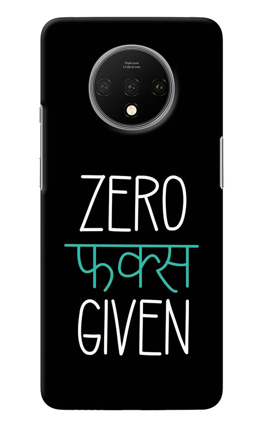 Zero Fucks Given Oneplus 7T Back Cover