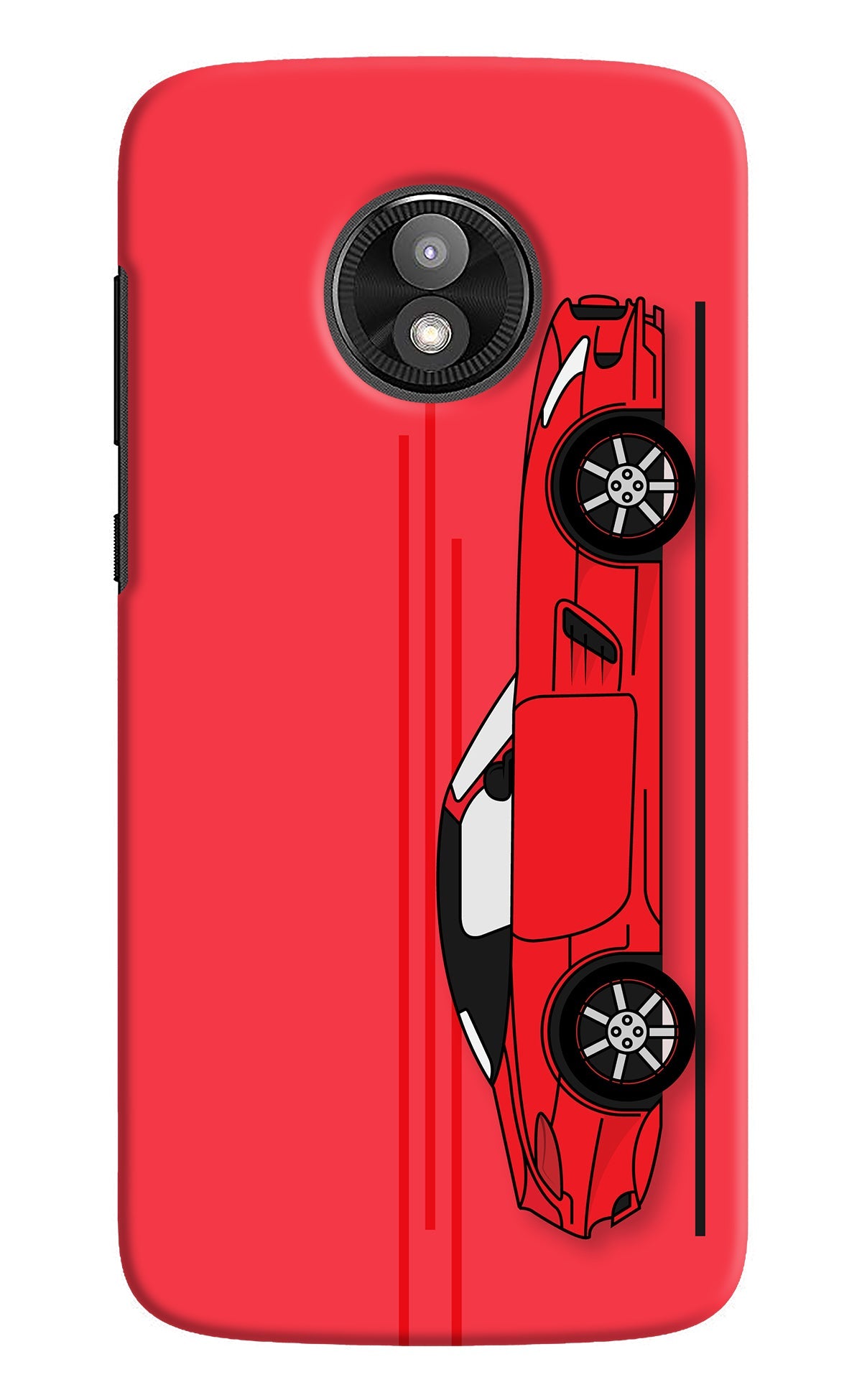Red Velocity Moto E5 Play Back Cover