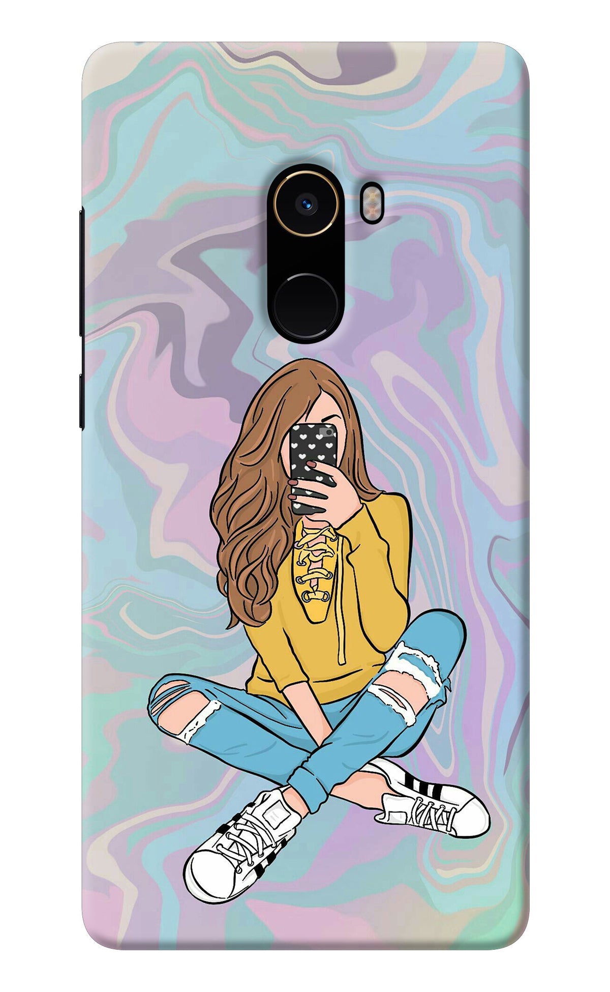 Selfie Girl Mi Mix 2 Back Cover