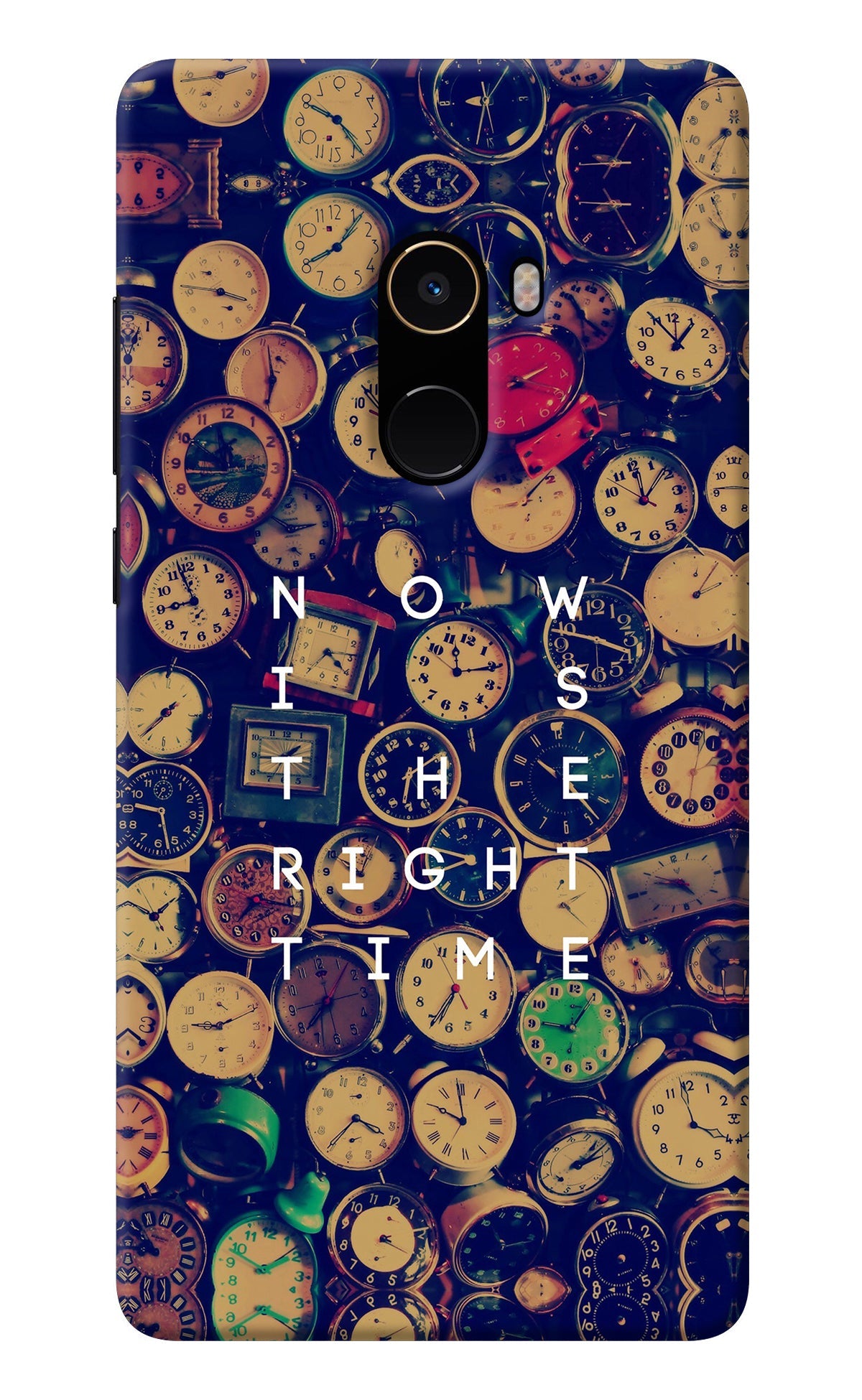 Now is the Right Time Quote Mi Mix 2 Back Cover