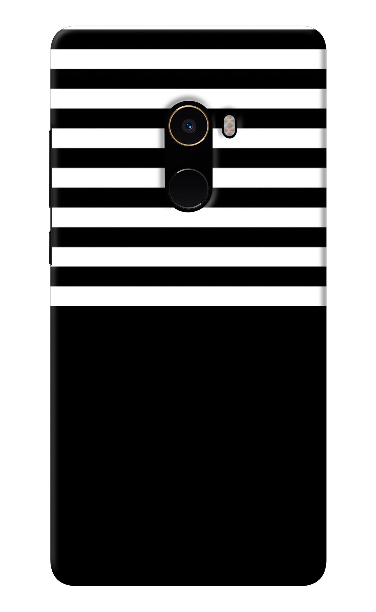 Black and White Print Mi Mix 2 Back Cover