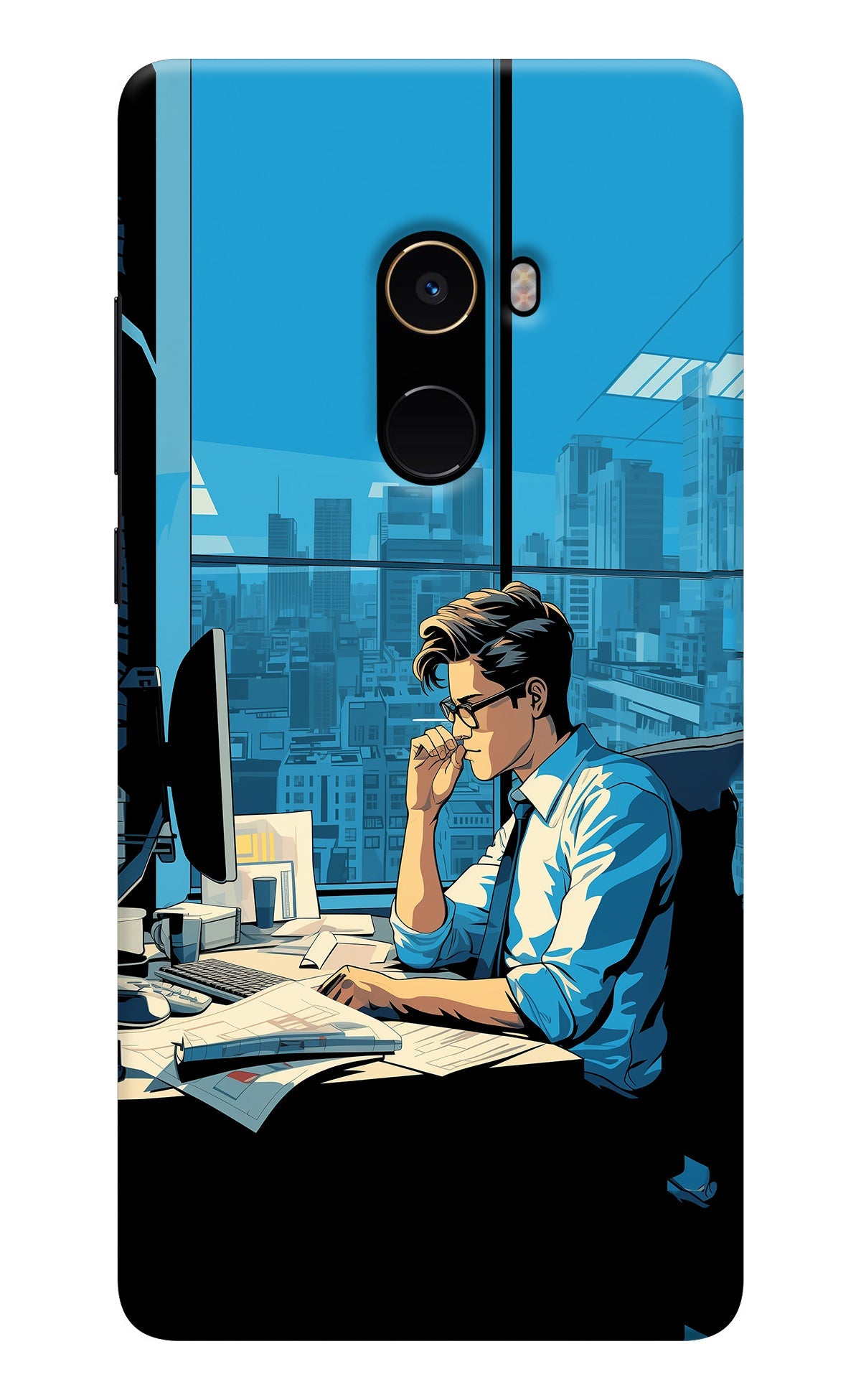 Focused Hustler (AI Generated) Mi Mix 2 Back Cover