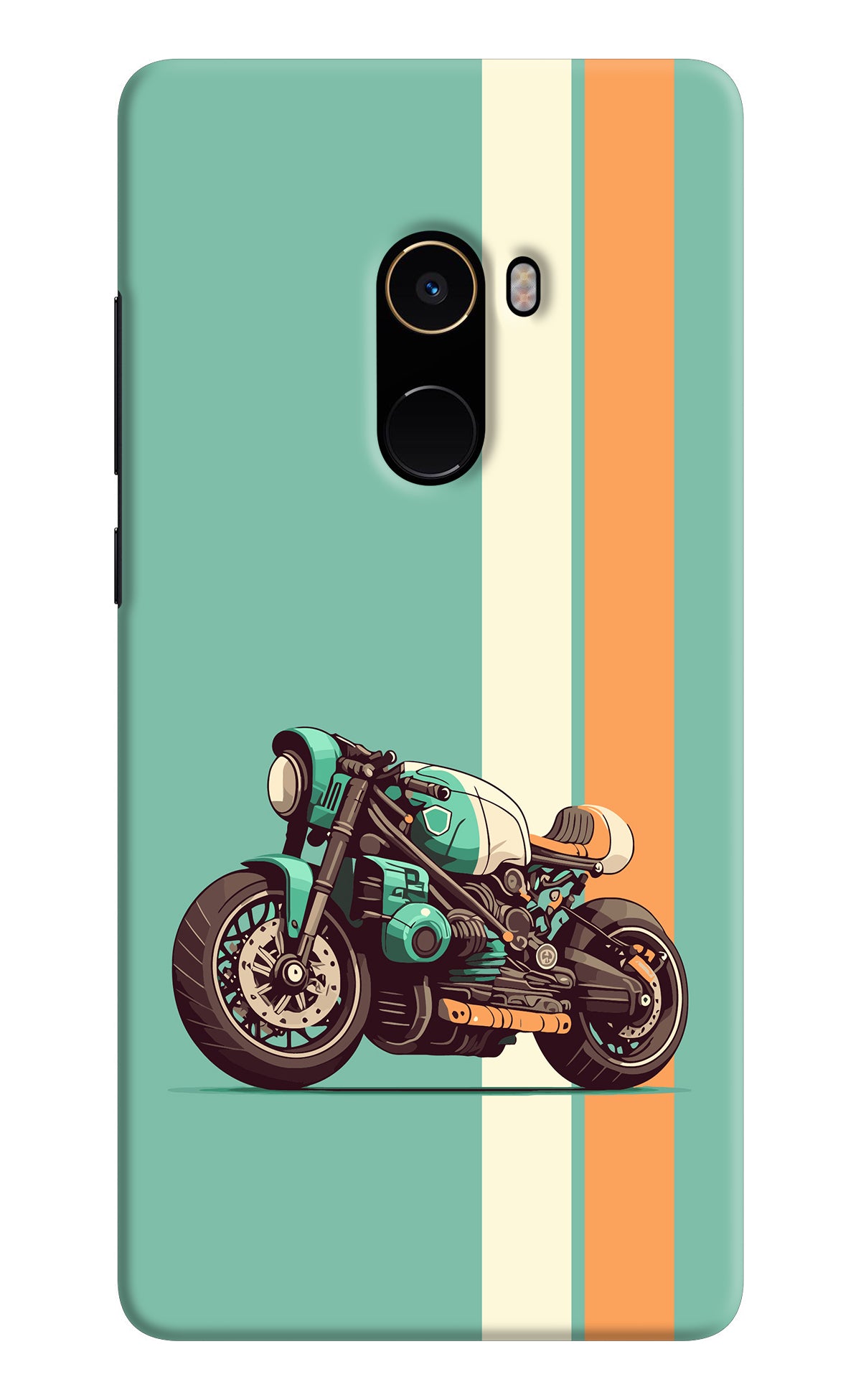 Striped Moto Drift Mi Mix 2 Back Cover