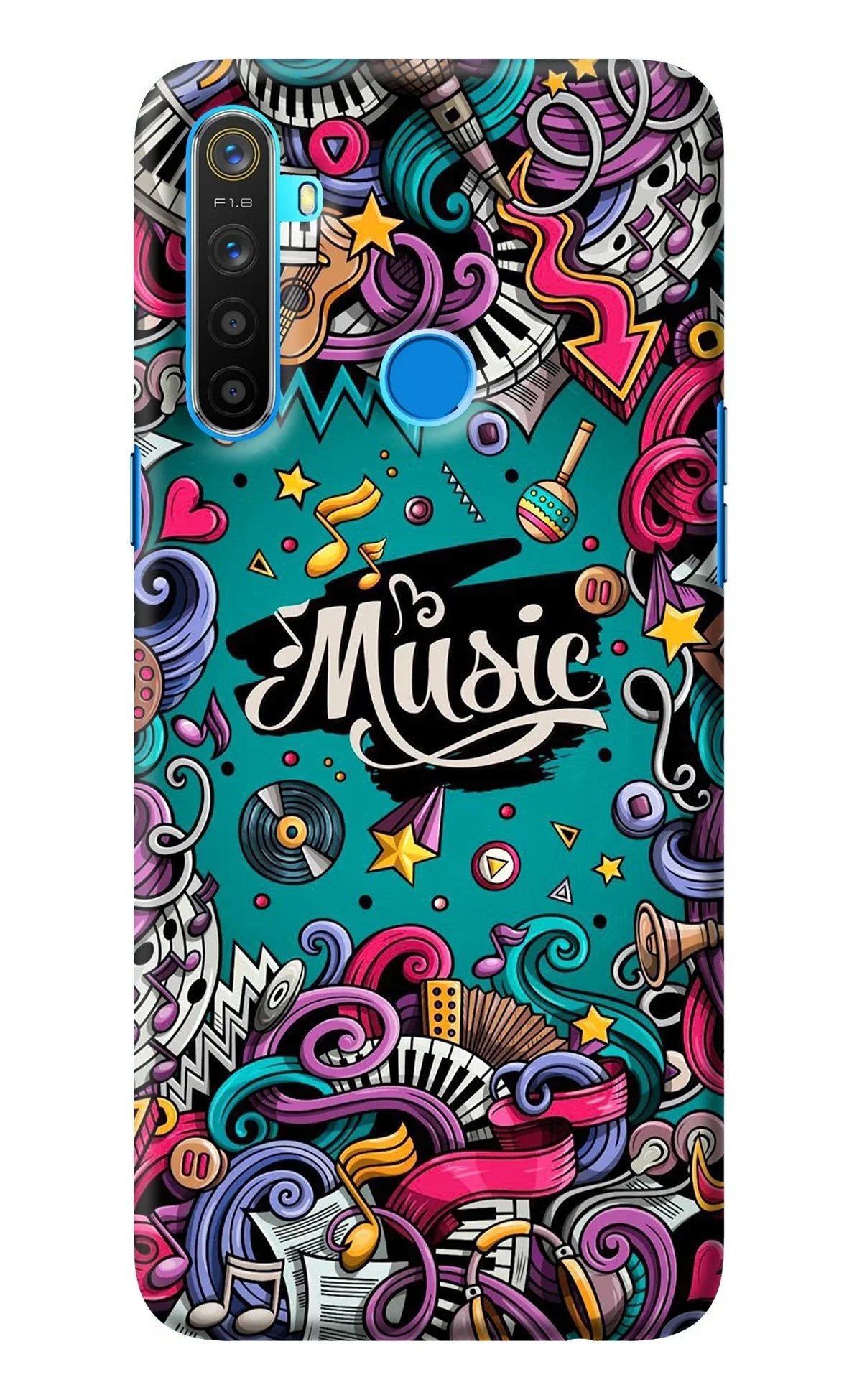 Music Graffiti Realme 5/5i/5s Back Cover