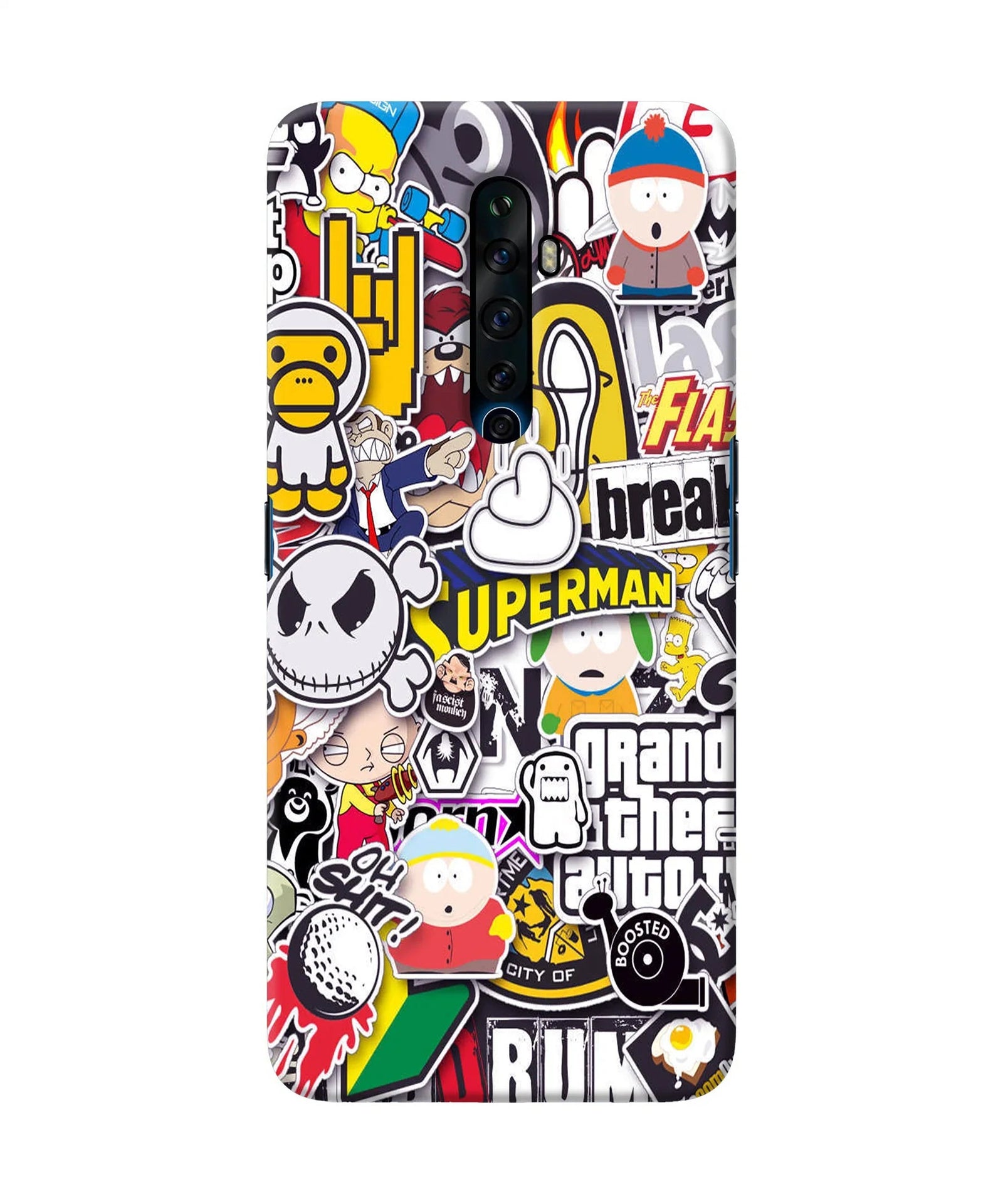 Sticker Bomb Oppo Reno2 Z Back Cover