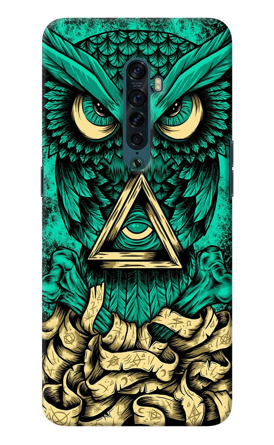 Green Owl Oppo Reno2 Back Cover