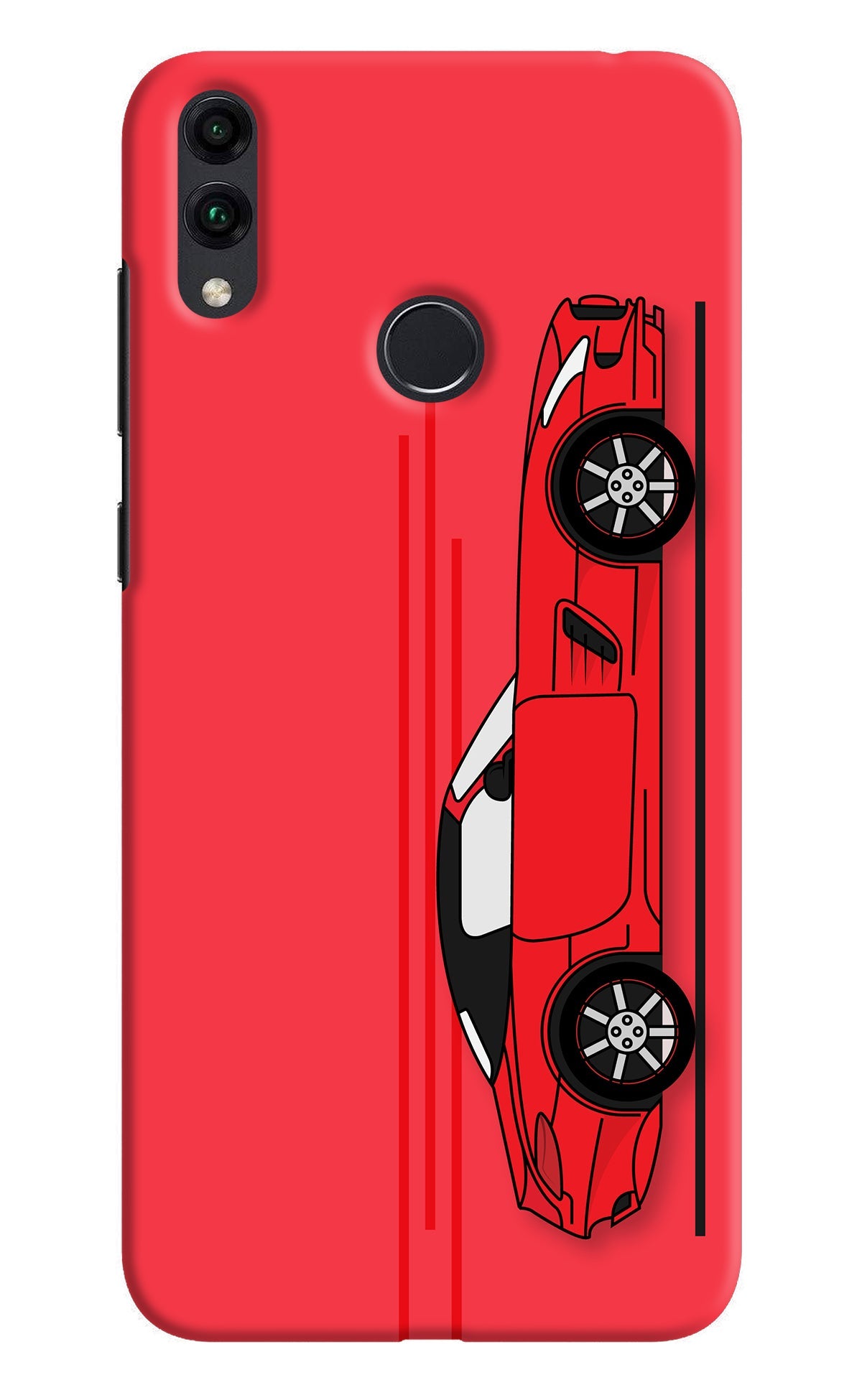 Red Velocity Honor 8C Back Cover