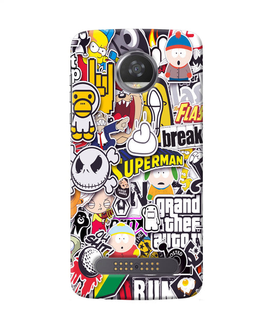 Sticker Bomb Moto Z2 Play Back Cover