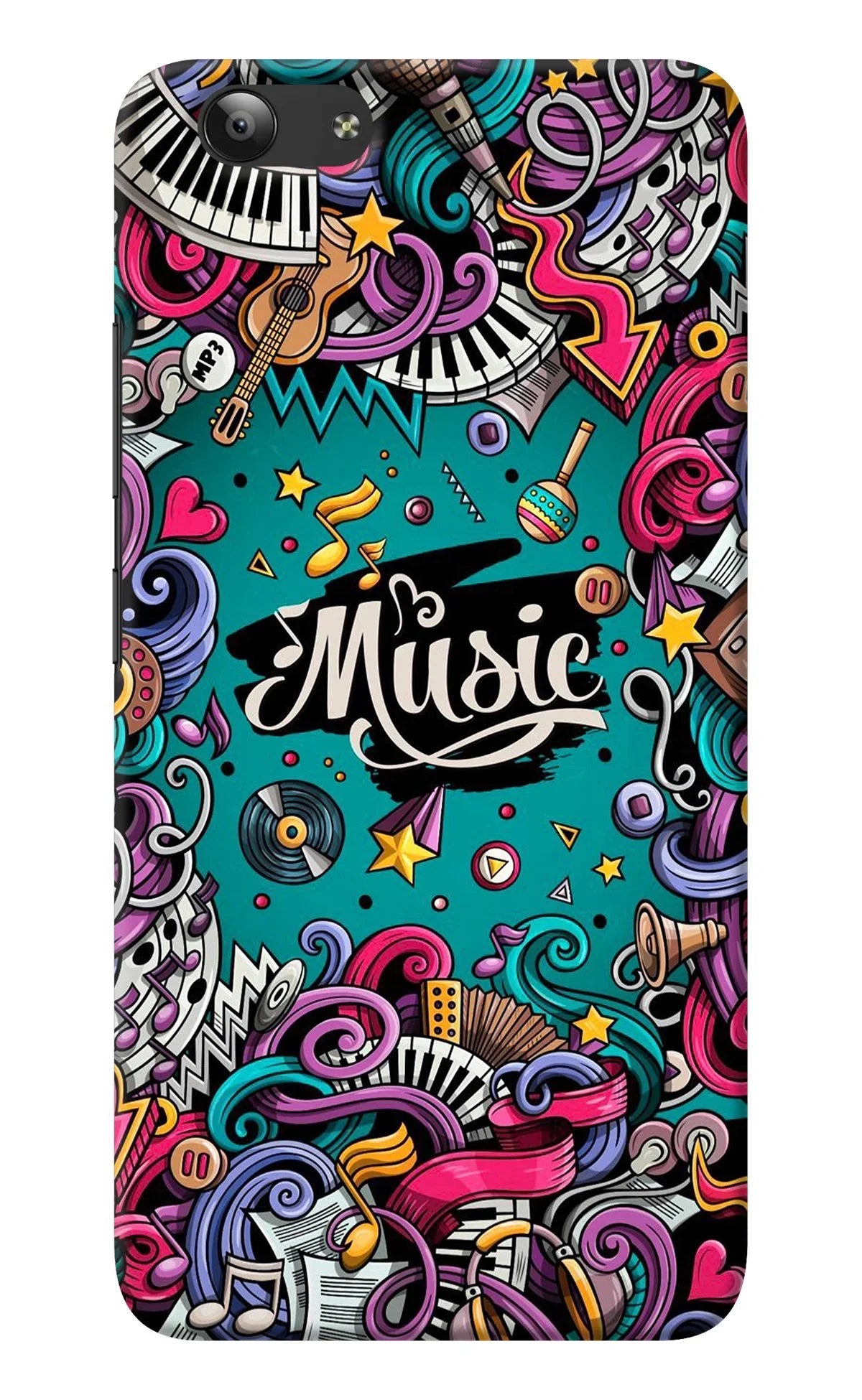 Music Graffiti Vivo Y53 Back Cover