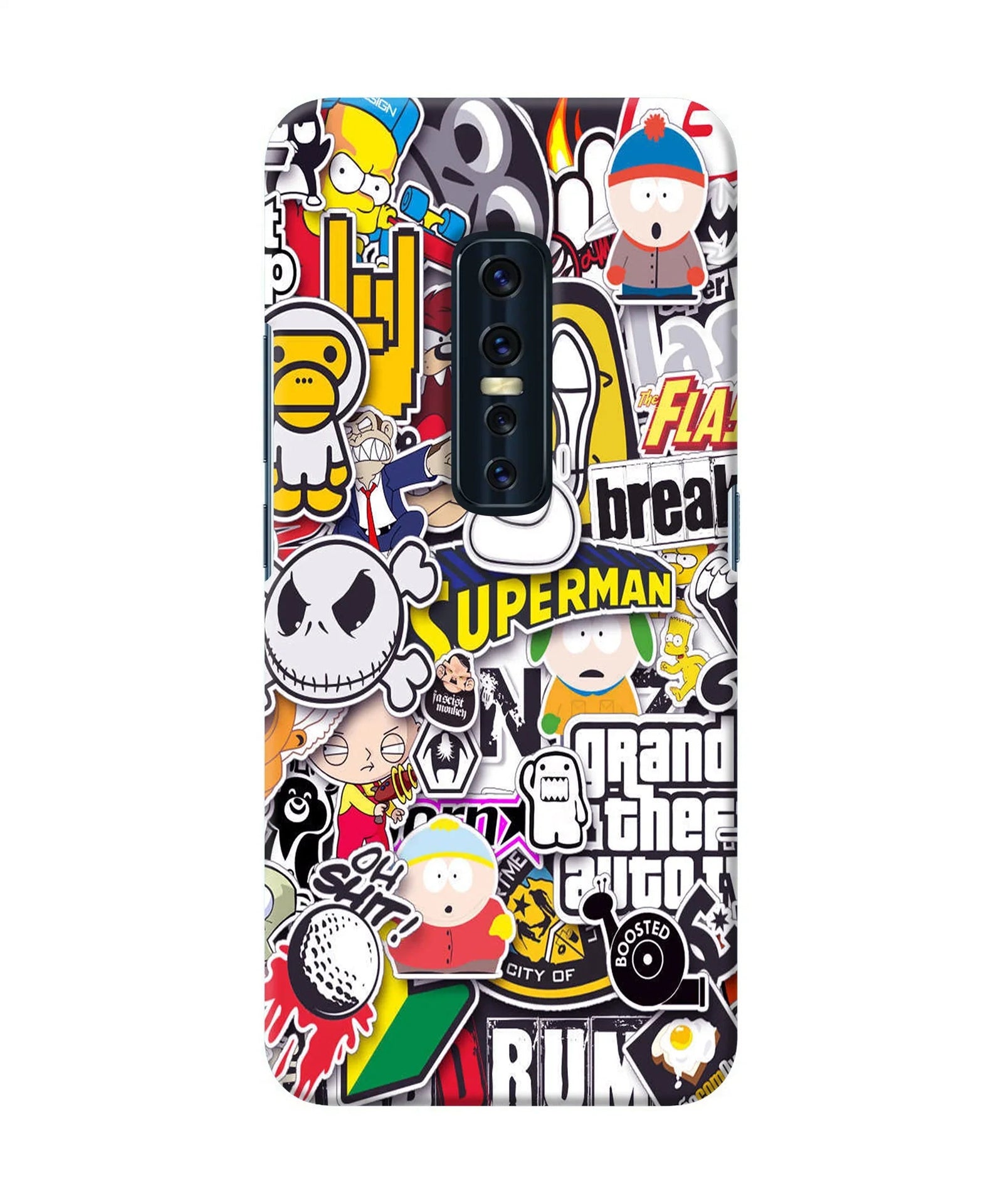 Sticker Bomb Vivo V17 Pro Back Cover