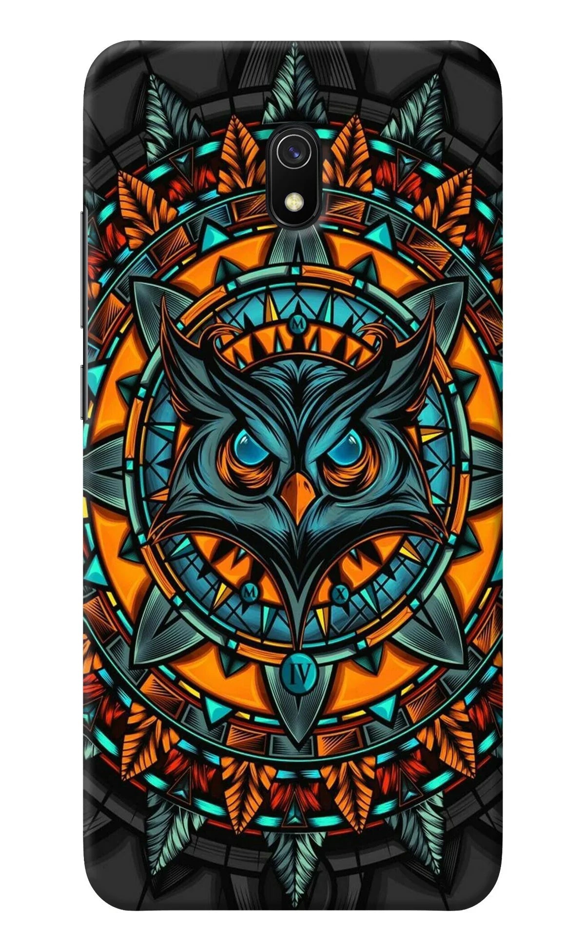 Angry Owl Art Redmi 8A Back Cover
