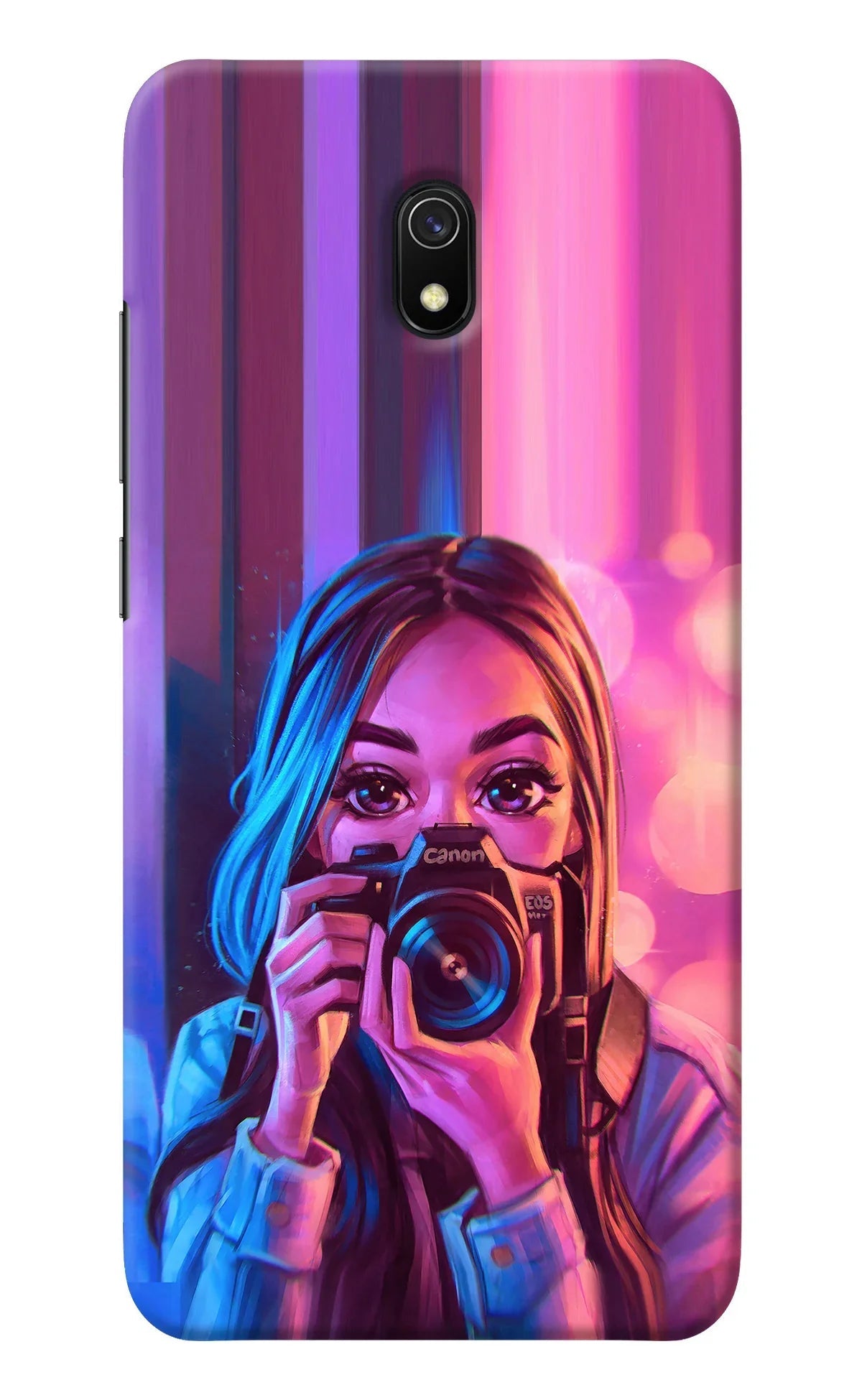 Girl Photographer Redmi 8A Back Cover