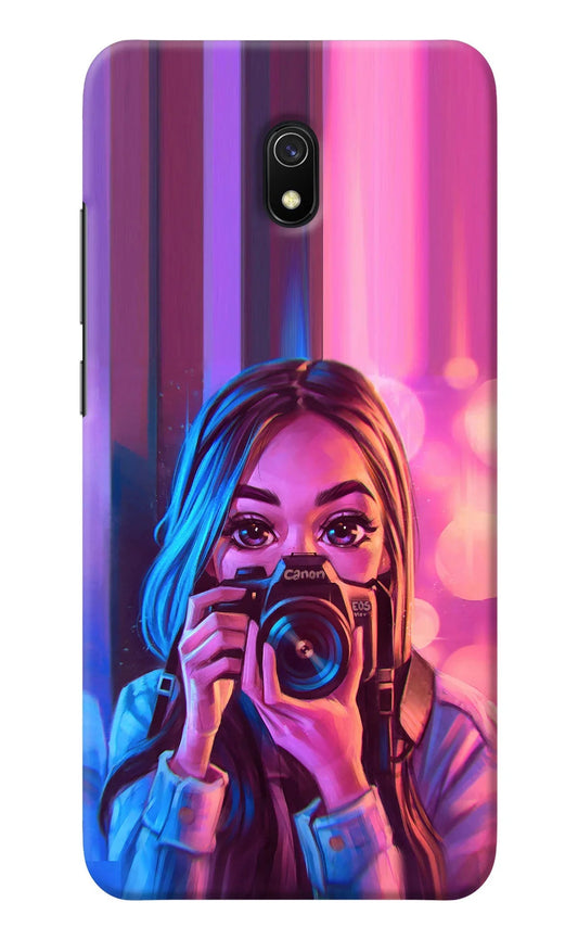 Girl Photographer Redmi 8A Back Cover