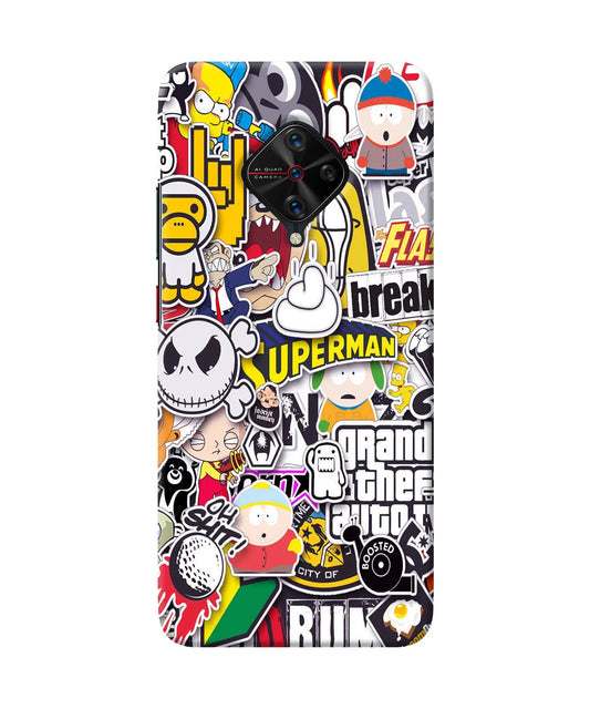 Sticker Bomb Vivo S1 Pro Back Cover