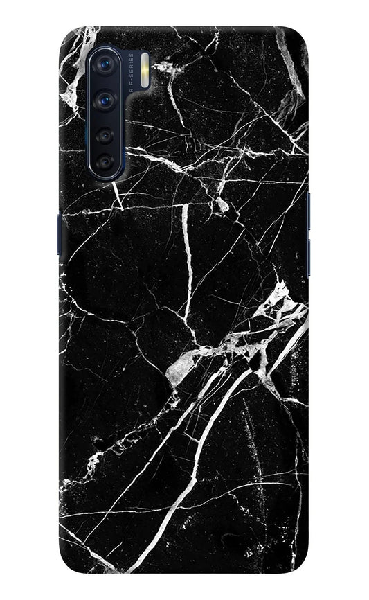 Black Marble Pattern Oppo F15 Back Cover