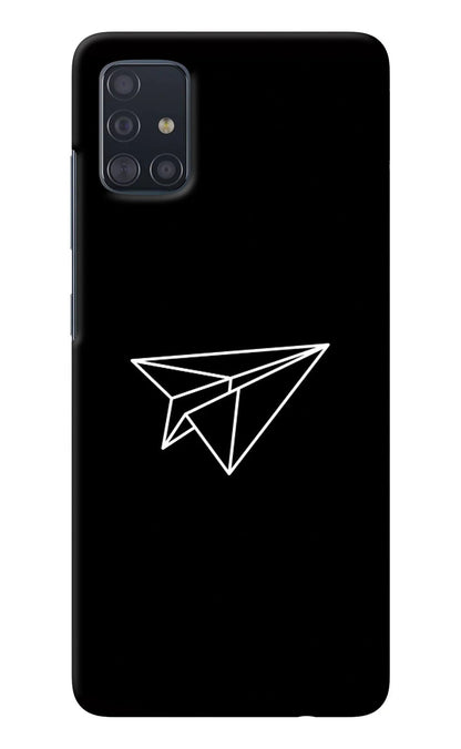 Paper Plane White Samsung A51 Back Cover