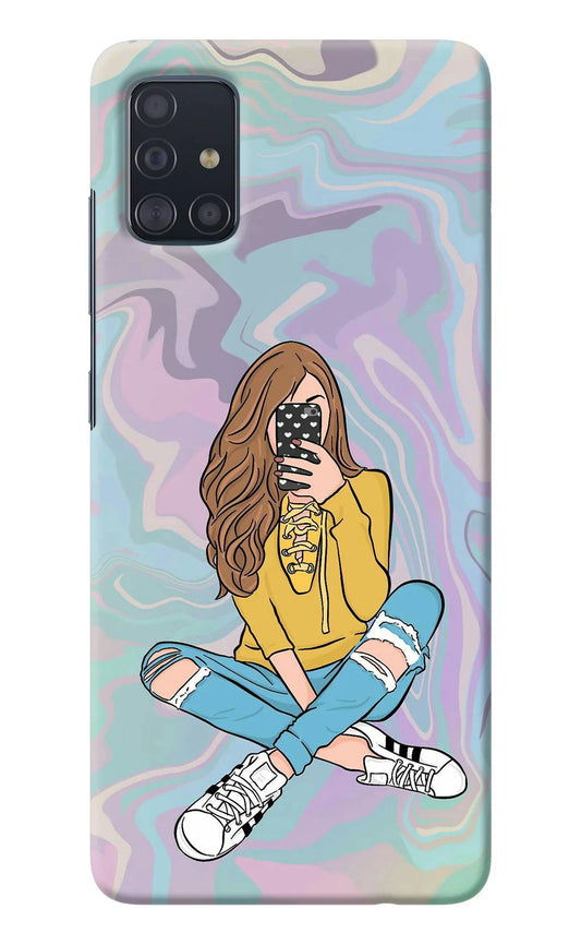 Selfie Girl Samsung A51 Back Cover