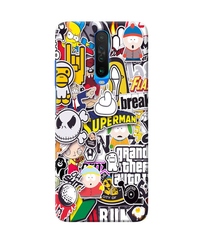 Sticker Bomb Poco X2 Back Cover