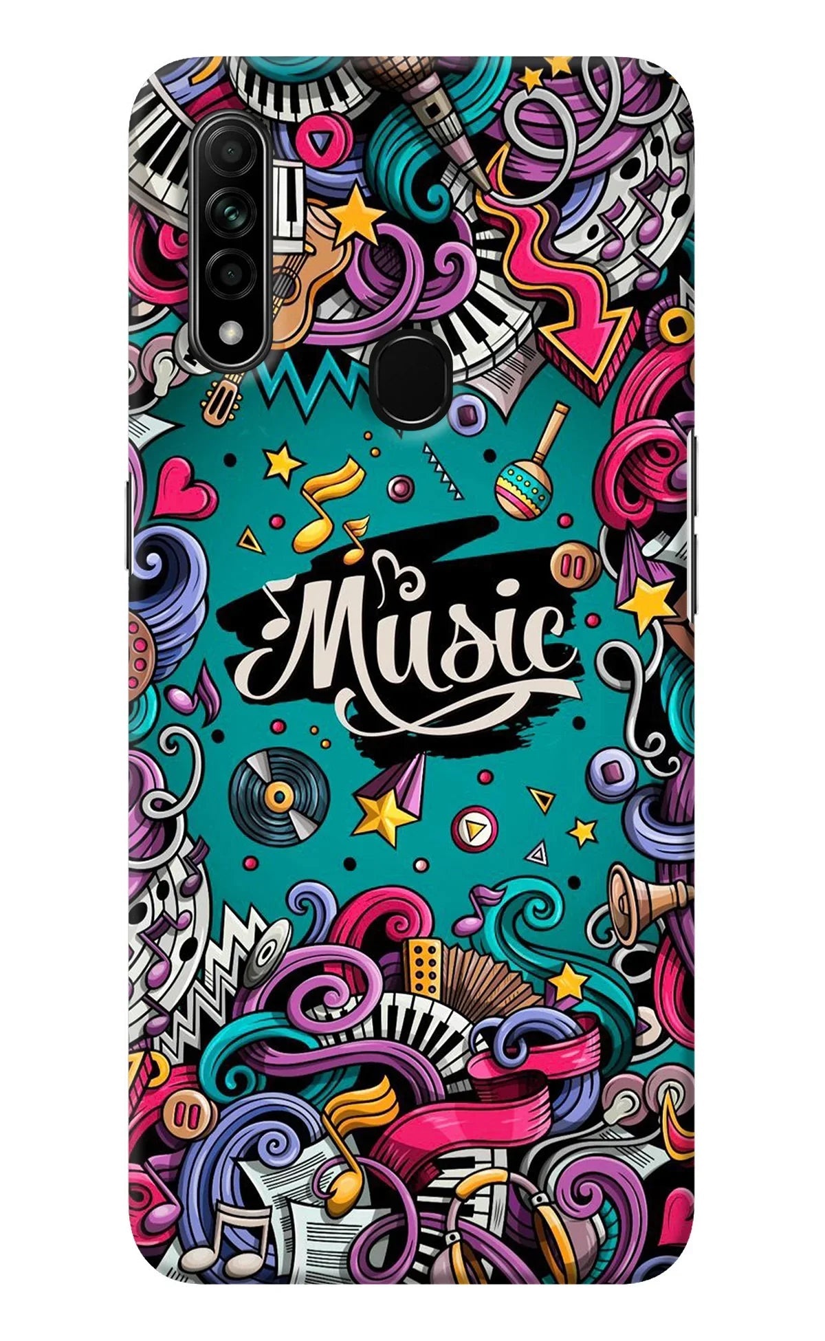 Music Graffiti Oppo A31 Back Cover