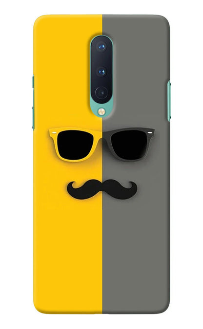 Sunglasses with Mustache Oneplus 8 Back Cover