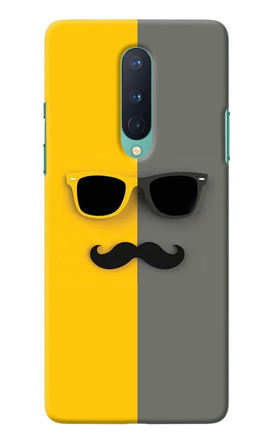 Sunglasses with Mustache Oneplus 8 Back Cover