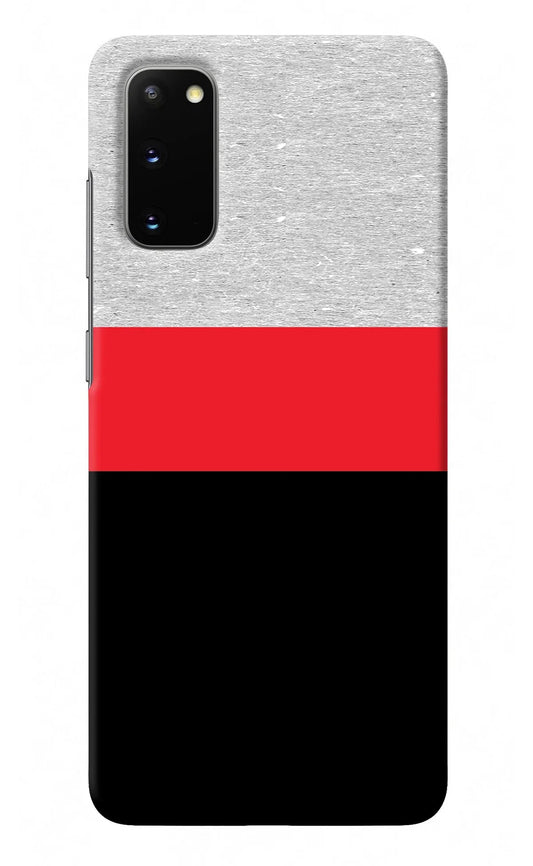 Tri Color Pattern Samsung S20 Back Cover