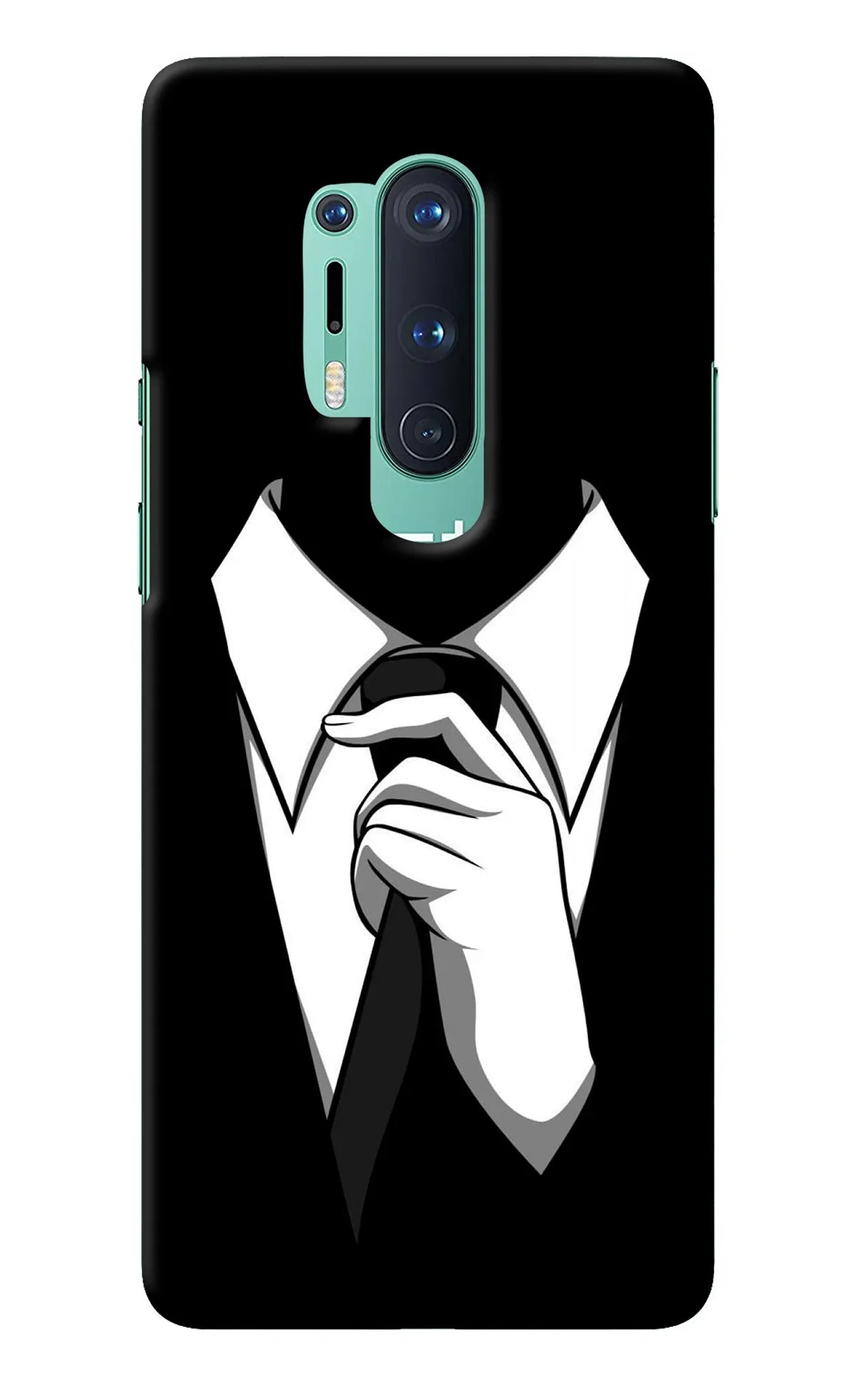 Black Tie Oneplus 8 Pro Back Cover