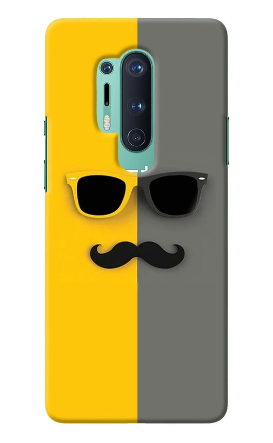 Sunglasses with Mustache Oneplus 8 Pro Back Cover