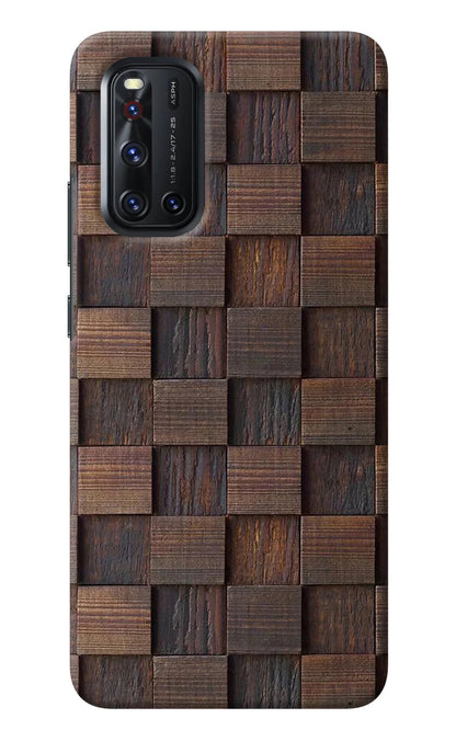 Wooden Cube Design Vivo V19 Back Cover