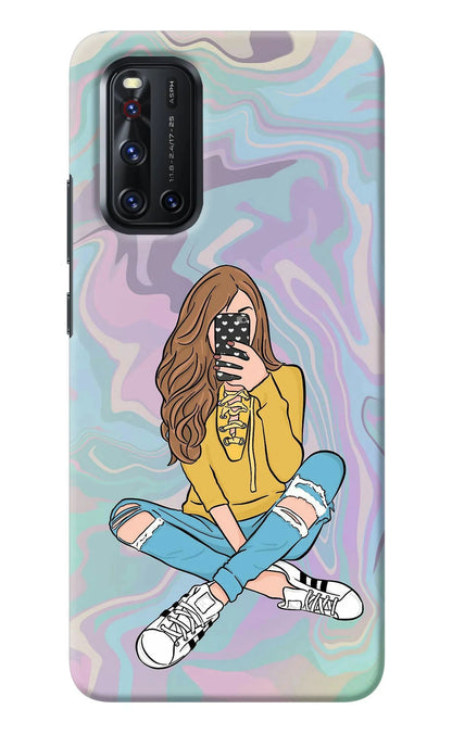 Selfie Girl Vivo V19 Back Cover