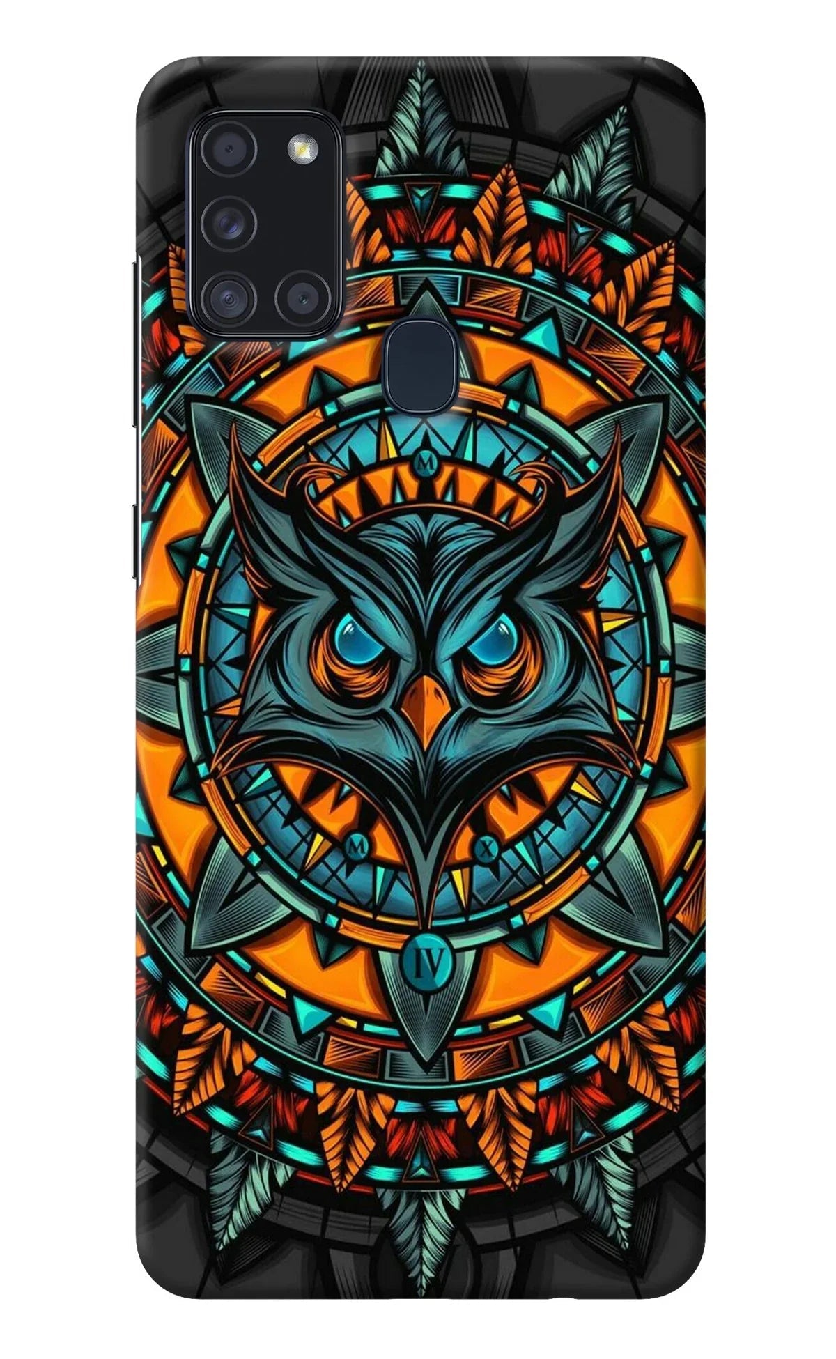 Angry Owl Art Samsung A21s Back Cover