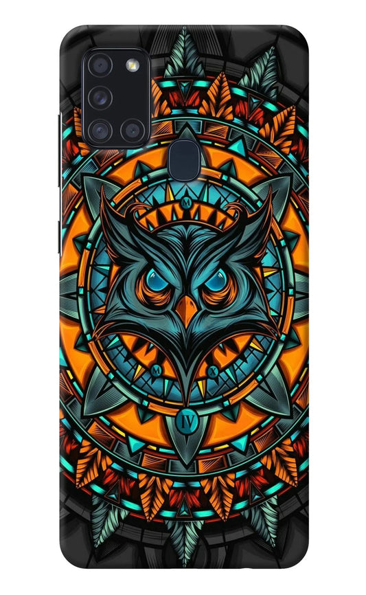 Angry Owl Art Samsung A21s Back Cover