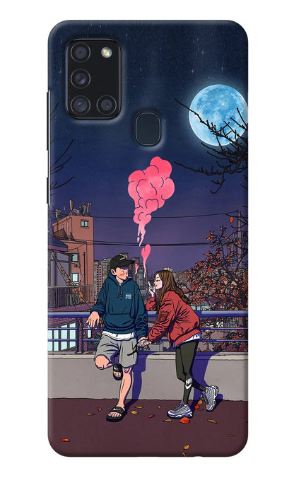 Chilling Couple Samsung A21s Back Cover
