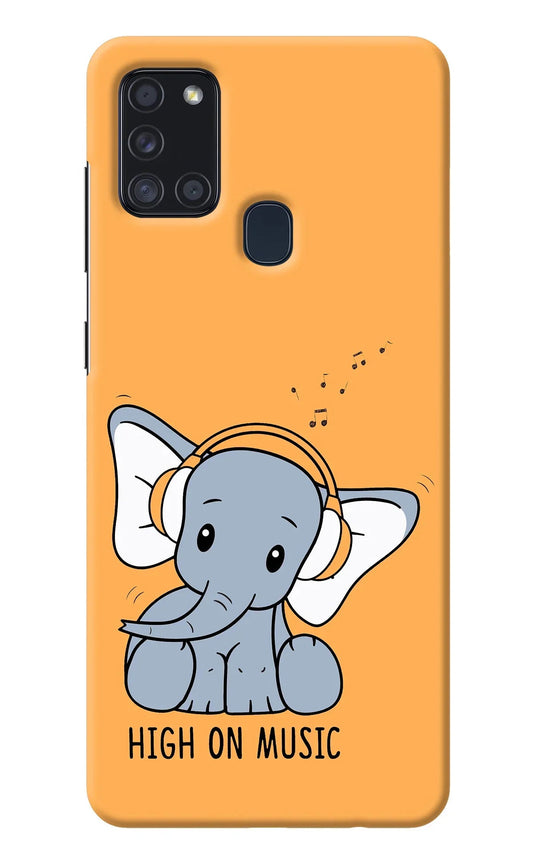 High On Music Samsung A21s Back Cover
