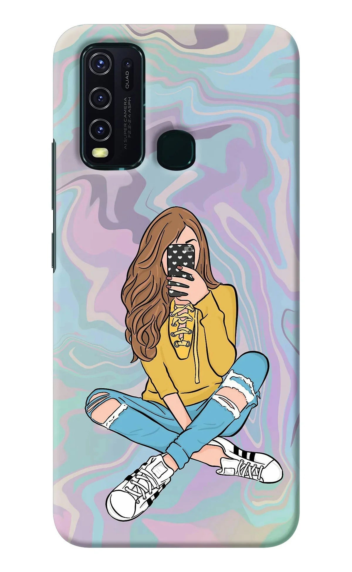 Selfie Girl Vivo Y30/Y50 Back Cover
