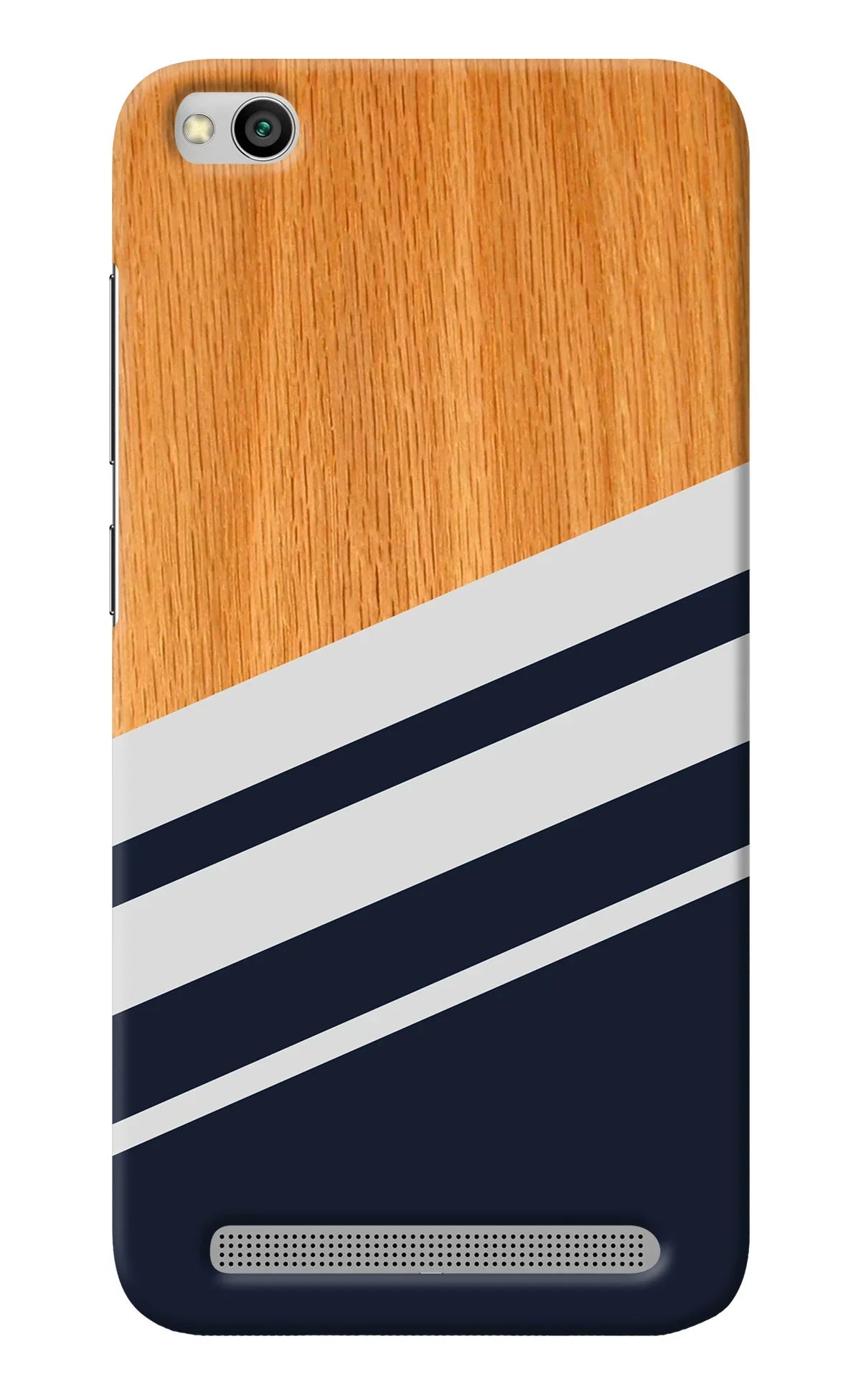 Blue and white wooden Redmi 5A Back Cover