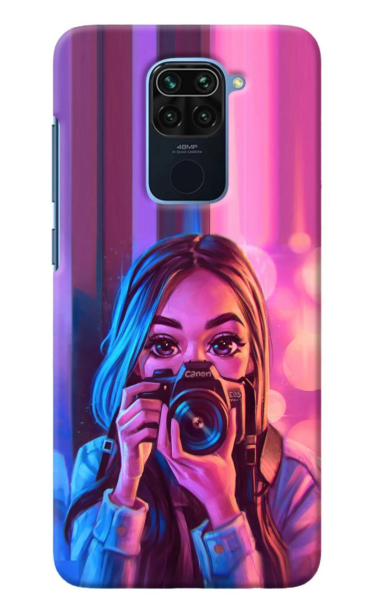 Girl Photographer Redmi Note 9 Back Cover