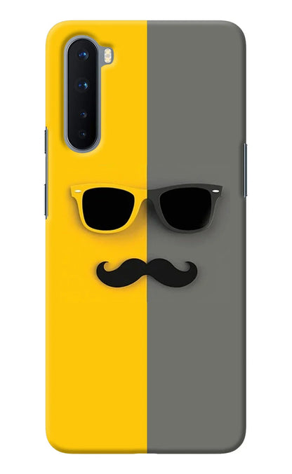 Sunglasses with Mustache Oneplus Nord Back Cover