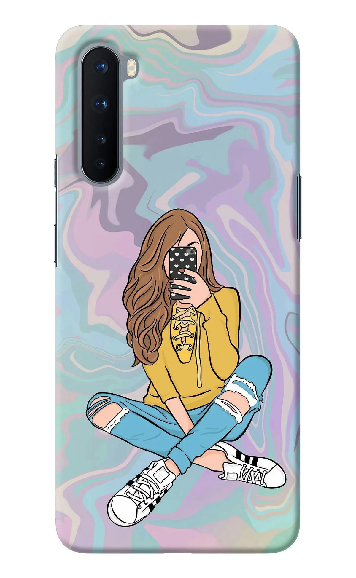 Selfie Girl Oneplus Nord Back Cover