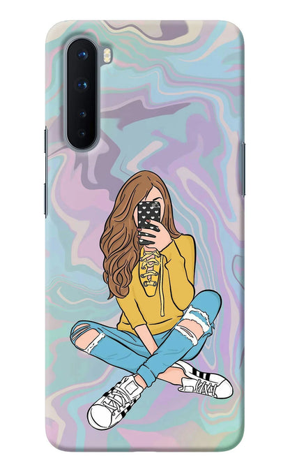Selfie Girl Oneplus Nord Back Cover