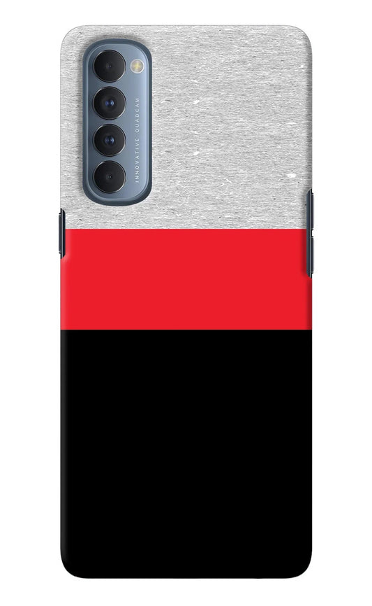 Tri Color Pattern Oppo Reno4 Pro Back Cover
