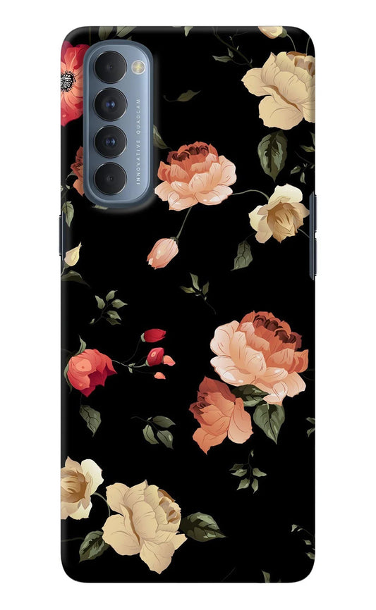 Flowers Oppo Reno4 Pro Back Cover