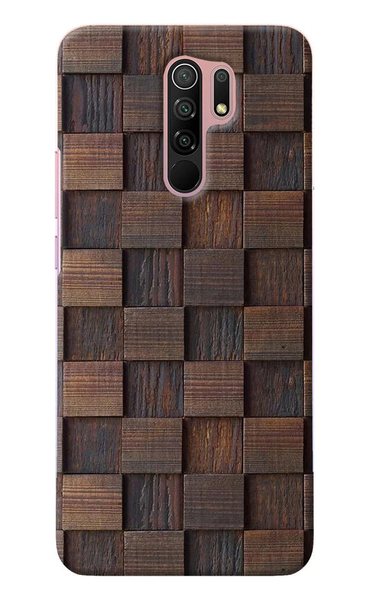 Wooden Cube Design Redmi 9 Prime/Poco M2/M2 reloaded Back Cover