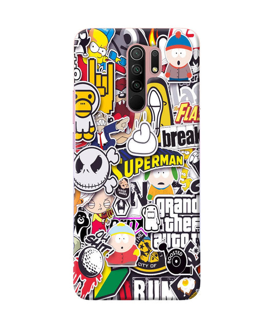 Sticker Bomb Redmi 9 Prime/Poco M2/M2 reloaded Back Cover