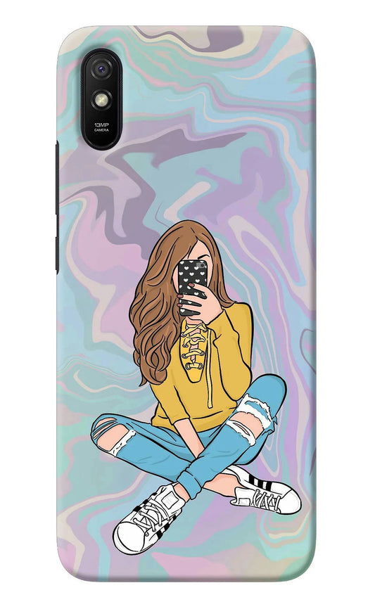 Selfie Girl Redmi 9A/9i Back Cover
